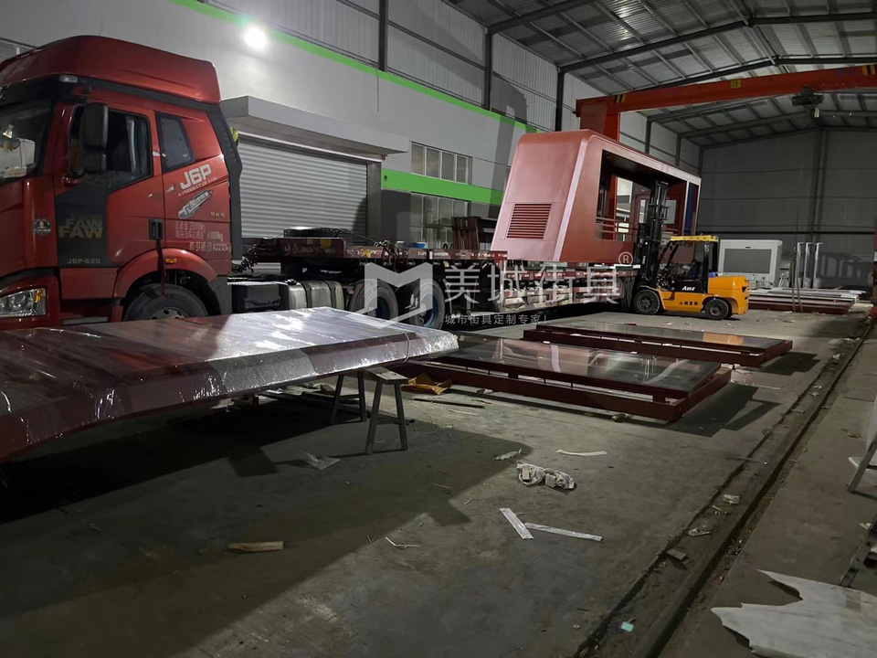 2022.10.6美城街具供應(yīng)忻州第二車、第三車候車亭發(fā)貨記錄